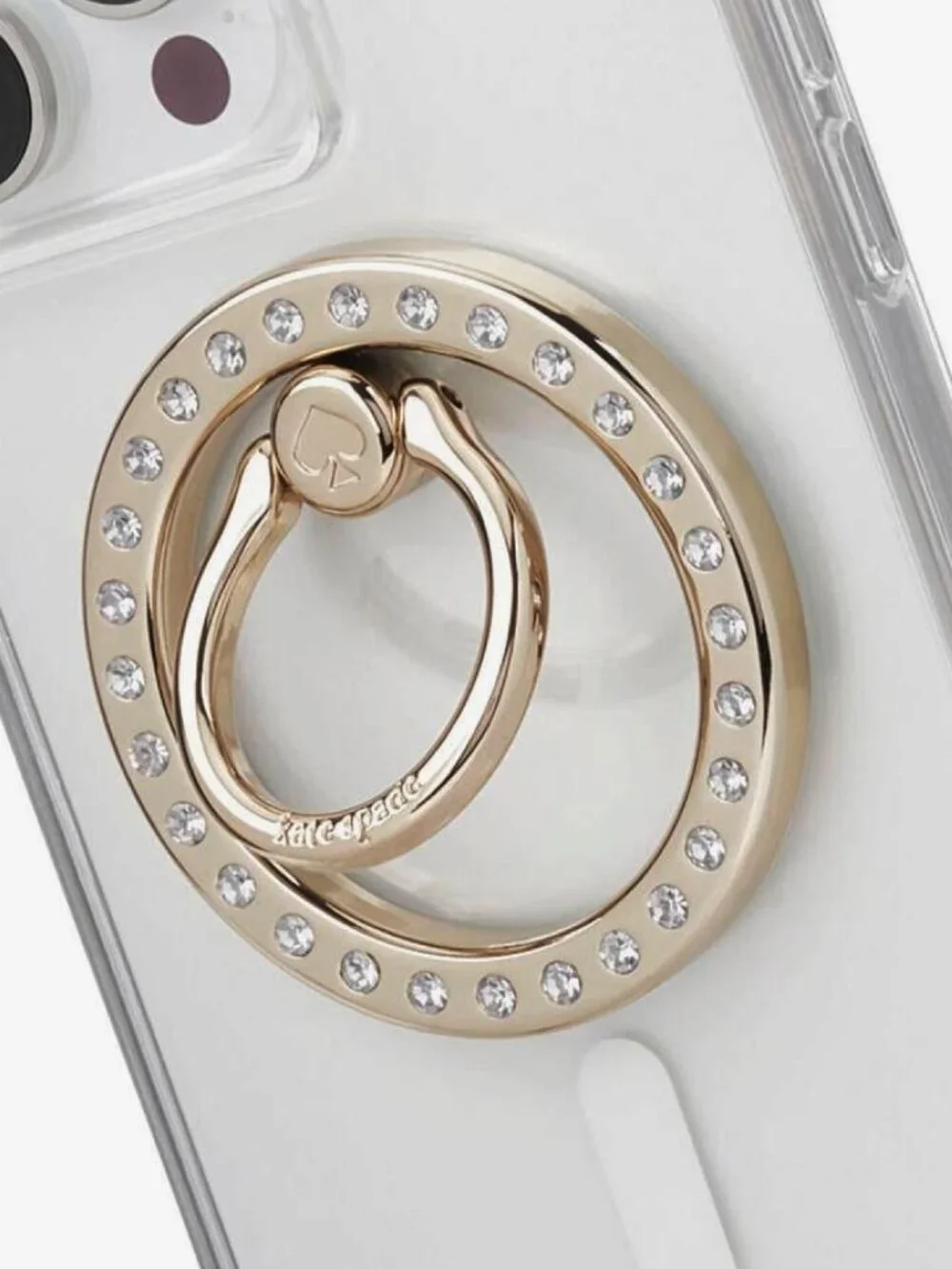 Kate Spade MagSafe Ring Stand Finger Grip Phone Stand 360° Rotation NIB Gold